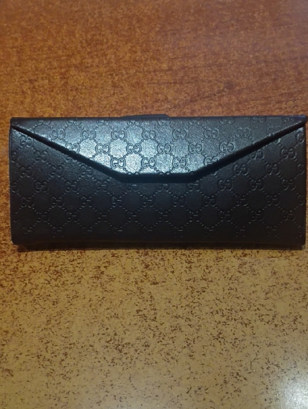 Gucci Black Embossed GG Sunglasses Case